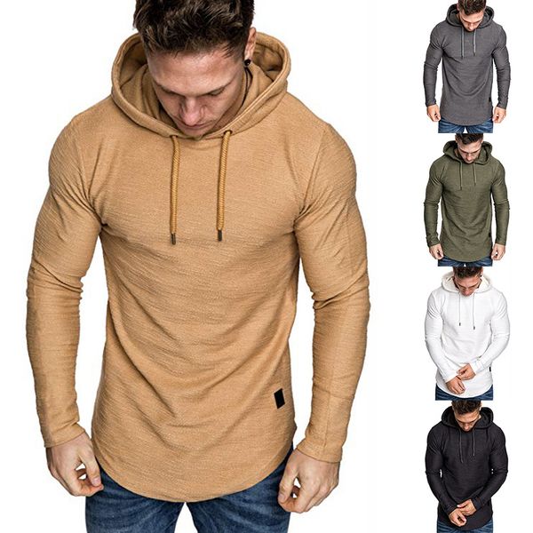 

men's hoodies & sweatshirts autumn winter fashion casual hooded hoodie oversize men long sleeve yellow sweatshirt male plus size 3xl ou, Black