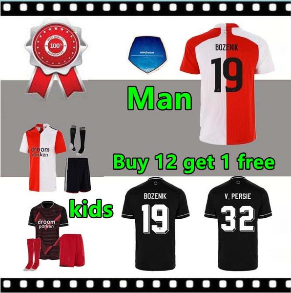 

2020 man feyenoord soccer jersey kids kit home away 20/21 larsson 32 19 buis 10 via 9 joren boys jersey shirt