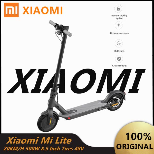 

original xiaomi mi folding electric scooter xiaomi m365 lite 20km/h 8.5 inch tires mijia smart skateboard foldable two wheels scooter