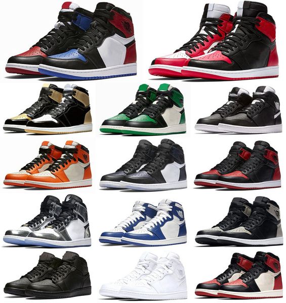 

mens 1 1s high og military university blue basketball shoes electro orange pollen dark mocha unc twist patent bred chicago light smoke grey