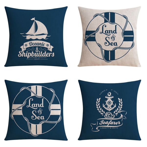 

личи льняной океана серия printed подушка дело современный льняное 45x45cm подушка обложка для спальни домашнего офиса