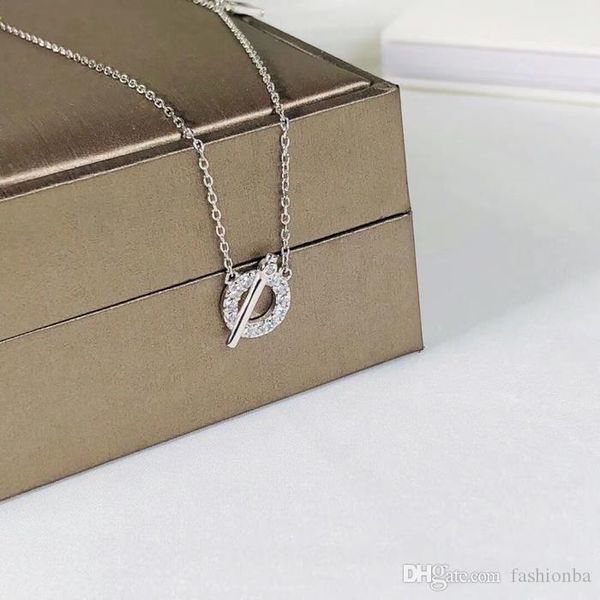 

gold silver choker horse pendant necklace women femme h letter designer necklaces chain gifts 925 sterling silver necklace