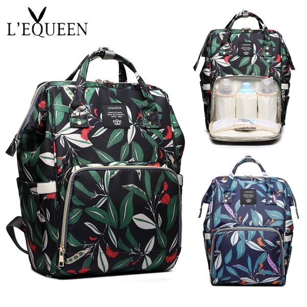 

lequeen diaper bag stylish multifunction travel back pack maternity baby nappy changing bags large capacity waterproof backpack