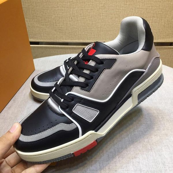 

new arrival trainer sneaker mens shoes drop ship comfortable footwears fashion sneakers flats platforms plus size lace -up casual shoes, Black