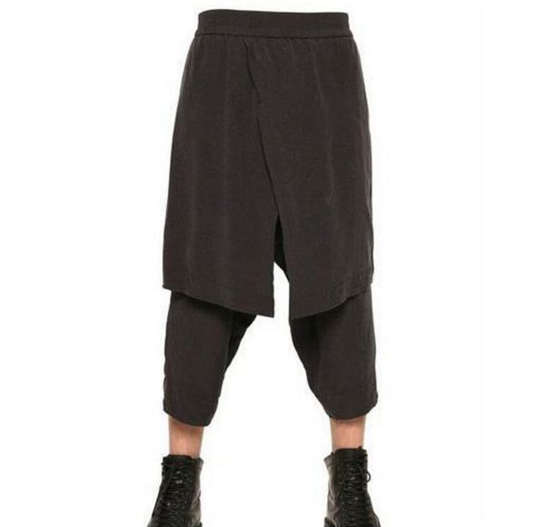 

men's pants 27-44 2021 spring fashion personalized skirt performance wild, Black