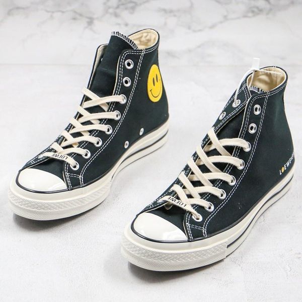 

2020 new canvas shoes high smiley face white craft loewe chuck 1970s black men women casual skateboard shoes 35-44