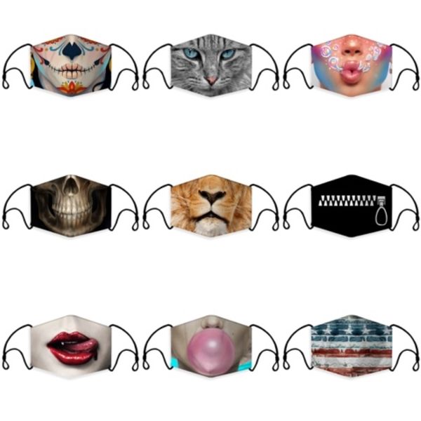 

comfort earloop mouth mascherine chiffon flower print anti spittling splash dust and sand protect sun shade face masks 2 08ry e1#134