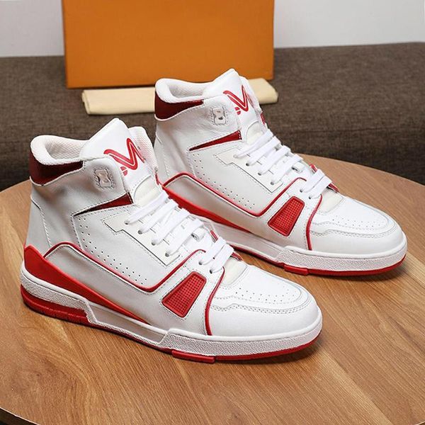 

trainer sneaker mid -men 's shoes comfortable outdoor walking lace -up luxury sports men shoes calzado deportivo para, Black