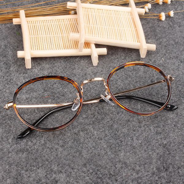 

retro metal glasses frame men women vintage round eye glasses optical myopia prescription eyeglasses frames clear eyewear oculos, Black