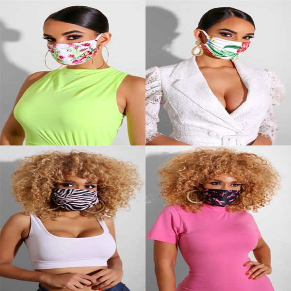 

fashion leopard print face masks dener mask washable dustproof riding cycling men women outdoor party masks#254, Black