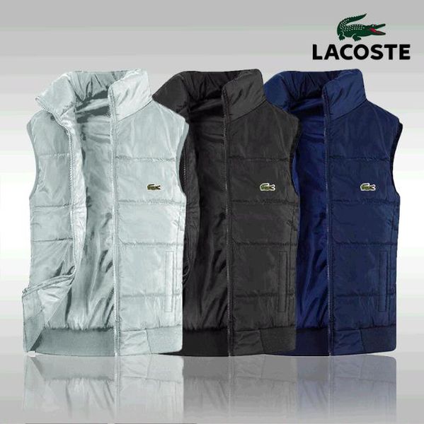 

new vests men mens sleeveless jacket cotton-padded laco̴ste men's vest autumn winter casual coats male waistcoat 4xl 00000, Black;white