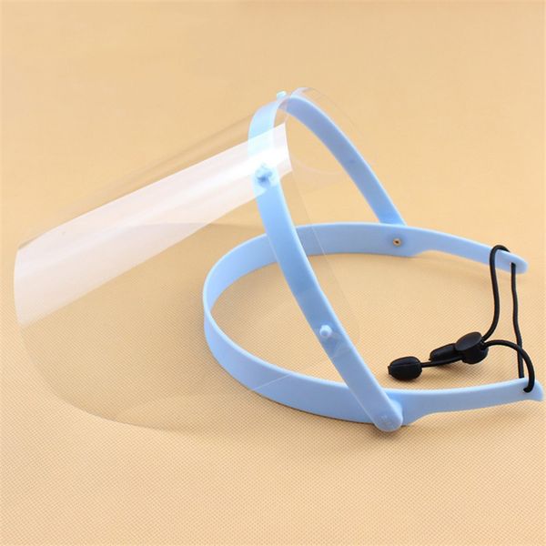 

us ship fashion desginer face mask clear transparent full face shield cover anti fog plastic adjustable reusable facial visor