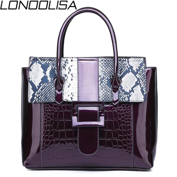 

lonoolisa sac a main femme patent leather ladies hand bags for women 2020 serpentine luxury handbags women bags designer bolso