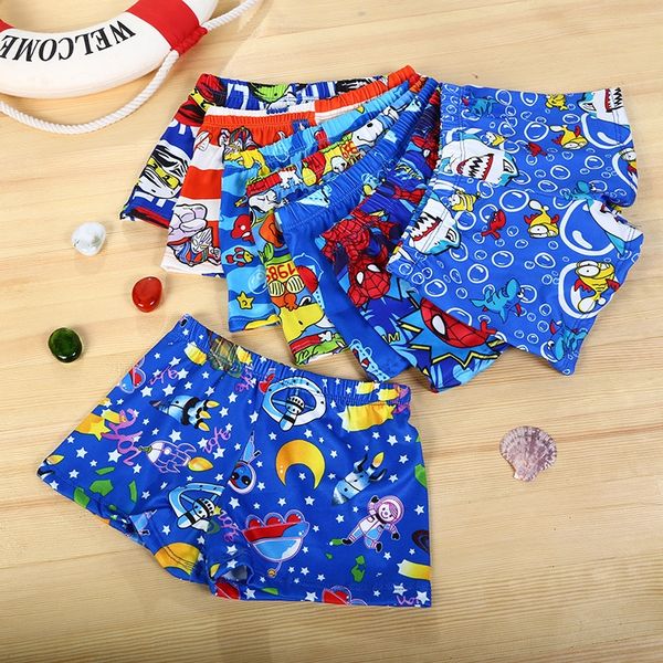 

2020 new children's sports trunks swimsuit trunks sports pants swimming pants cartoon boy's swimsuit swimming shorts, Black