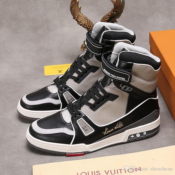 

мужская мода обувь тренер тапки средние растеряев zapatos de hombre athletic sports мужская обувь повседневная bottes hommes luxury голеност, Black