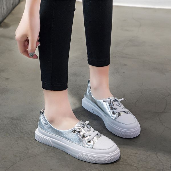 

women's genuine leather sneakers women casual sneakers fashionable sports shoes vulcanized woman summer flat shoe black ladies 9