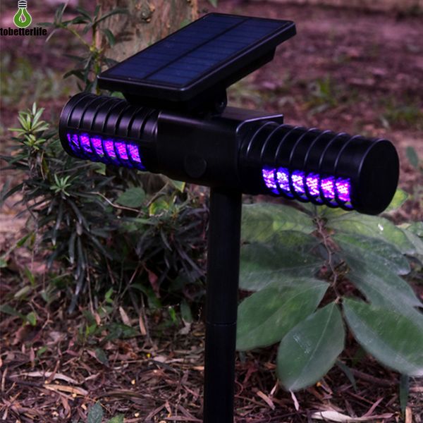 Lampade solari antizanzare USB Trappola per zanzare UV Anti zanzare Lampada notturna Luce solare per prato per giardino Strada