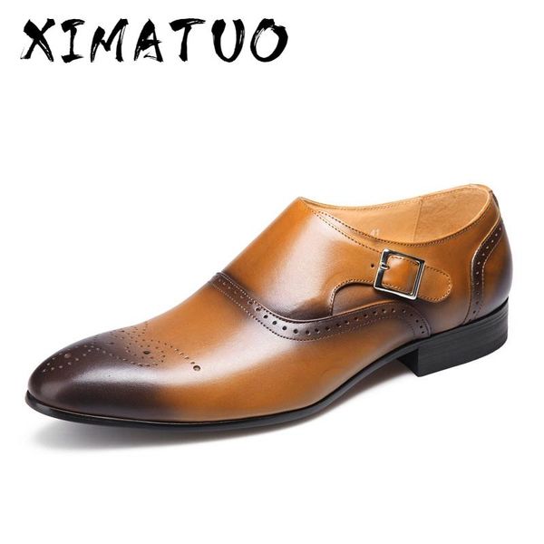 

2020 new genuine leather men's dress fashion set of feet men's shoes business pointed wedding shoes men large size 38-48, Black