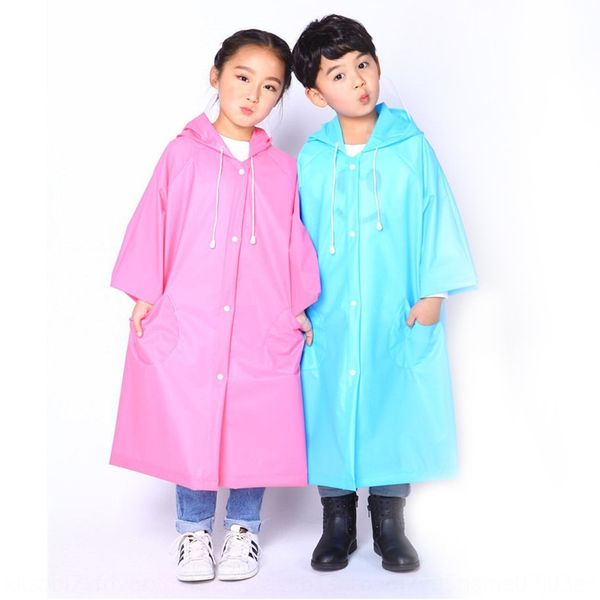 

bu3in eva children's outdoor cloak cloak environmental protection poncho baby raincoat thickened raincoat for primary school students b, Black