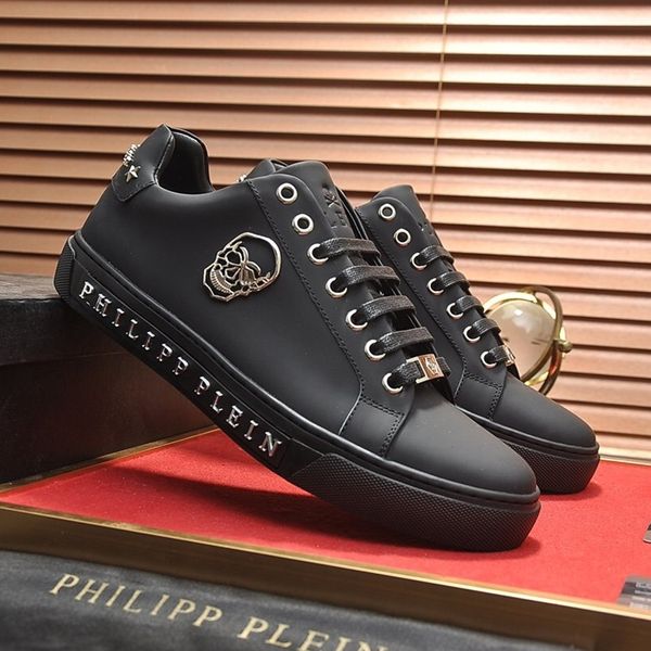 

2020 a7 leather lace-up fashion casual mens luxury designer shoes classic flat shoes mens sneakers original box, Black