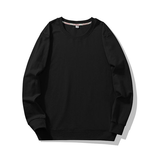 

men's crewneck sweatshirt men cotton casual plain solid hip hop japanese streetwear black hoodie men sweatshirts male