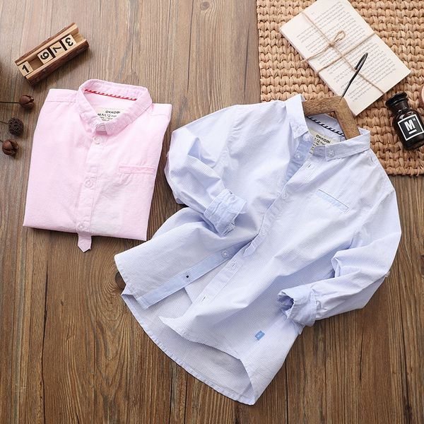 

men's jdk2020 autumn new clothing candy color middle and large children's clothing candy shirt children's striped shirt, White;black