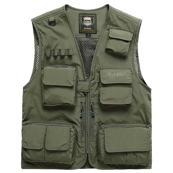 

men's outdoor v-collar mesh breathable multi-bag men's loose large size pgraphy fishing 7898 vest vest, Black;white
