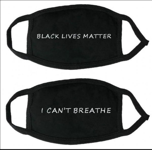 

DHL Ship I Cant Breathe Face Masks Washable Cotton Masks Black Lives Matter Masks Fashion Designer Mask for Adults DHL Shipping FY9126