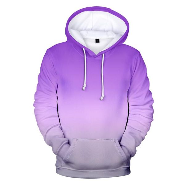 

men's hoodies & sweatshirts neutral hoodie sweatshirt 2021 fashion gradient color hooded autumn and winter purple top, Black