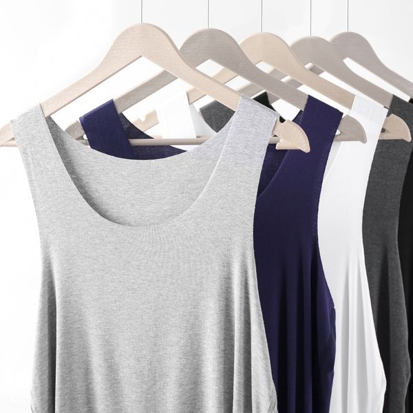 

peh3l 2020 spring and summer new exercise exercise sports fitness men' modal seamless vest round neck ice silk base shirt sports fitne, White;black