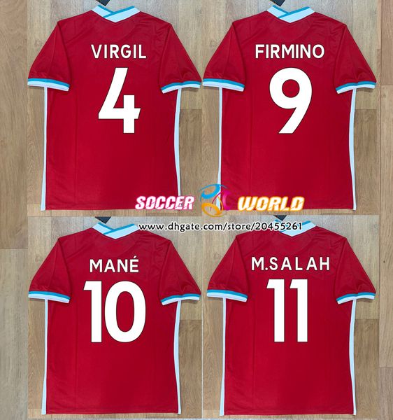 

toq 2020 21 m.salah soccer jersey firmino mohamed mane virgil soccer uniform football shirt, Black;yellow