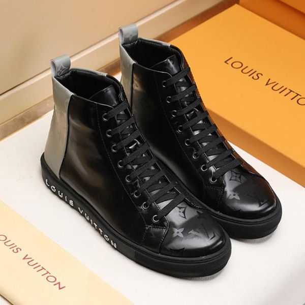

comfort men shoes sneakers platform walking trainers fashion design mens daily lifestyle luxury chaussures pour hommes tattoo sneaker boot, Black