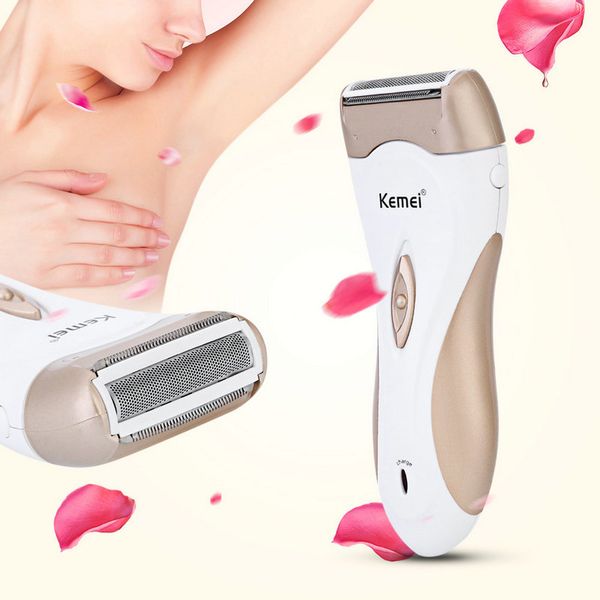 

kemei 3518 rechargeable lady shaver electric body hair remover clipper scraping female body depilation armpit legs underarm bikini babyskirt