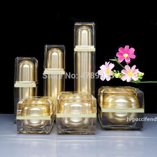 

6pcs 8/10/15/30/50g empty face cream jar 20/40/60ml sprayer atomizer/lotion press pump bottles cosmetic container suit