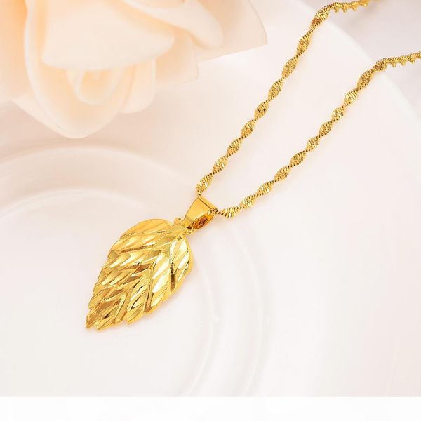 

y solid 18 k yellow gold gf pendant earrings necklace sets finely worked ondulate leaf made in italy, Silver