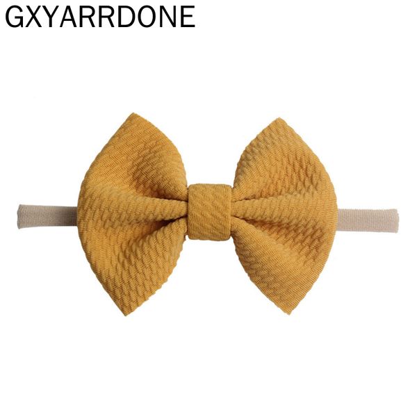 

10pcs baby girls nylon headband soft solid elastic hair bowknot vintage 2020 diy hair accessories for girl headwear 15 colors, Slivery;white