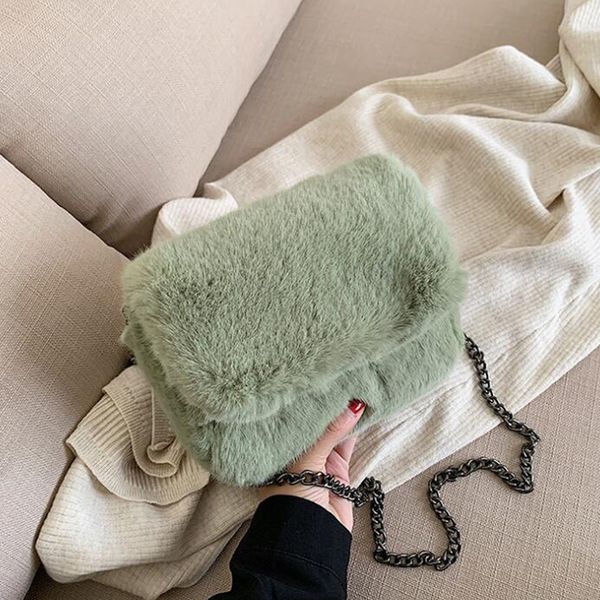 

мода плюшевые женщин сумки на ремне дизайнерские candy женский crossbody сумки fur crossbody сумка малый закрылков lady кошелек 2020