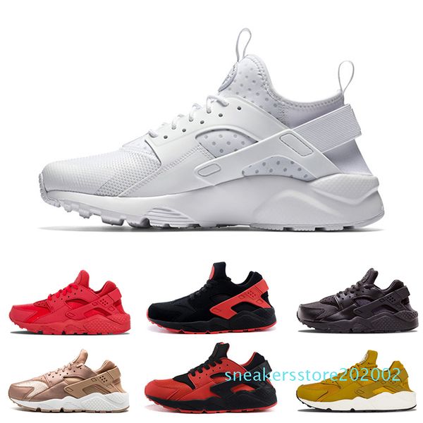 

huarache 1,0 4,0 кроссовки мужчины женщины лучшие качества нашивки balck белый спортивной обуви дизайнер кроссовки кроссовки 36-45 s02, Black