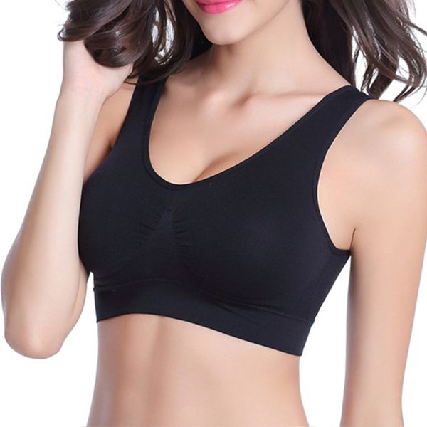 

women push up bra backless padded bras plus size comfortable wireless brassiere breathable seamless bra, Red;black