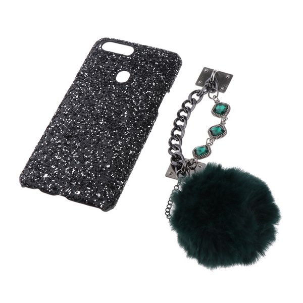 

glitter luxury bling back phone case cover + wristband for oppo r11s plus