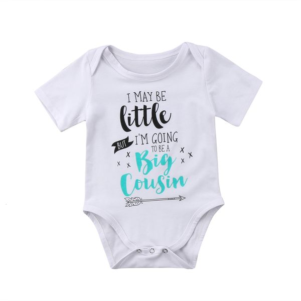 

for baby clothes i may be little but i' going to be a big cousin short sleeve baby bodysuit, Blue