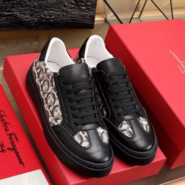 

2020 p3 fashion trend mens designer shoes leather breathable luxury shoes lace-up casual hiker shoes mens sneakers, Black