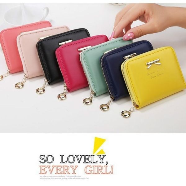 

Purse Bow Wallet Female Lovely Short Wallet Holders Women Money Bag Kawaii Bag Lady Portable Small Bowknot For Girls