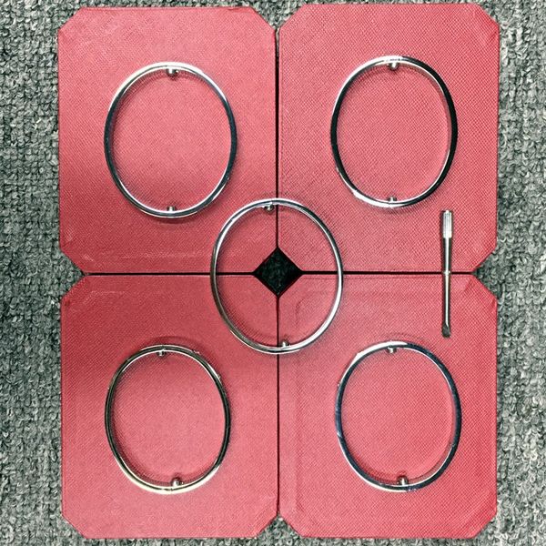 

love titanium steel silver rose gold with diamonds bracelet bangles women men screw screwdriver bracelet jewelry wholesale n427, Black