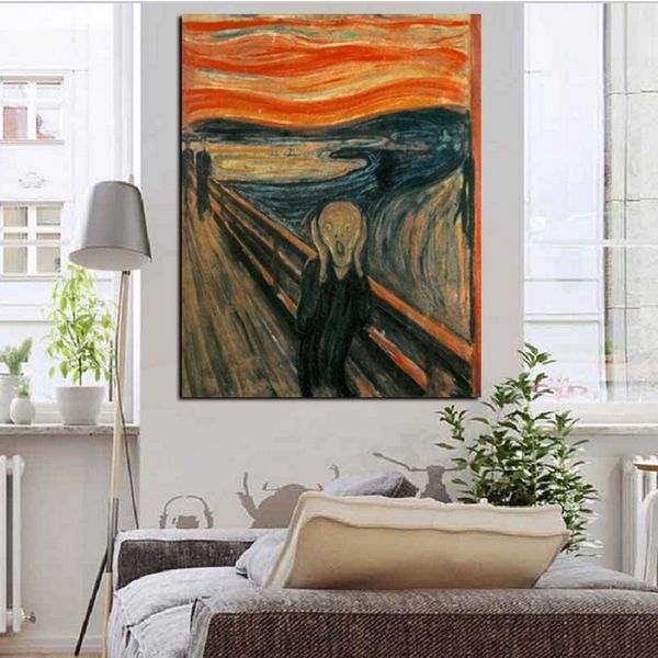 

scream famous abstract oil painting by edvard munch art reproductions posters and prints modern wall picture for living room home decor