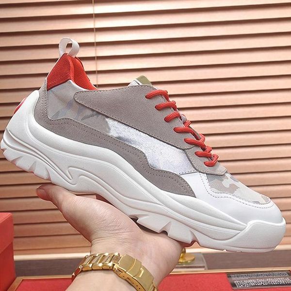 

gumboy calfskin sneaker men 's shoes scarpe da uomo breathable footwears vintage luxury lace -up low type casual men, Black