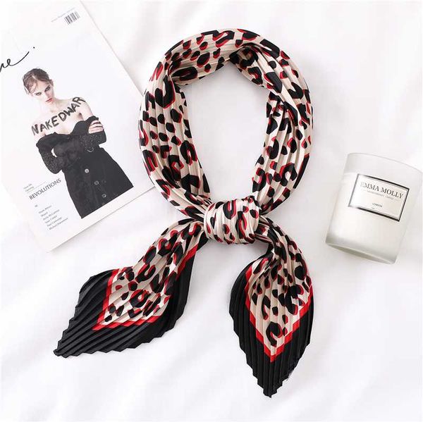 

women scarf crinkle silk hair neck scarfs fashion print lady pleated scarves female foulard neckerchief 2020 new, Blue;gray