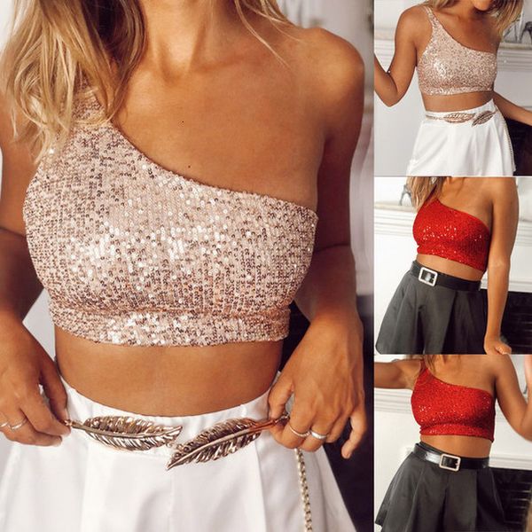 

off shoulder female sequins crop pink red streetwear short t shirt bodycon cropped camis tees camiseta blusa, White