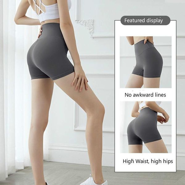 

2020 new fashion style shorts women no embarrassment line high waist hip three-quarter gym pants elastic casual sexyyoga pant jm20072502, White;red