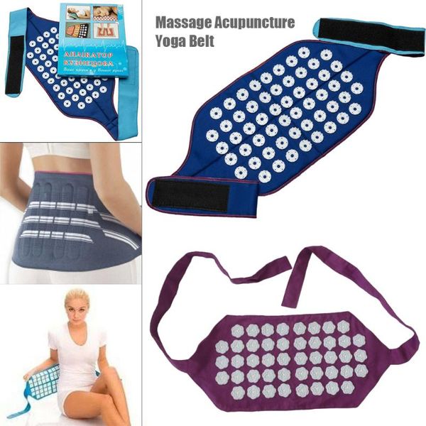 

yoga acupuncture massager acupressure strap belt waistbelt for stress release body pain relief mvi-ing, Black;gray